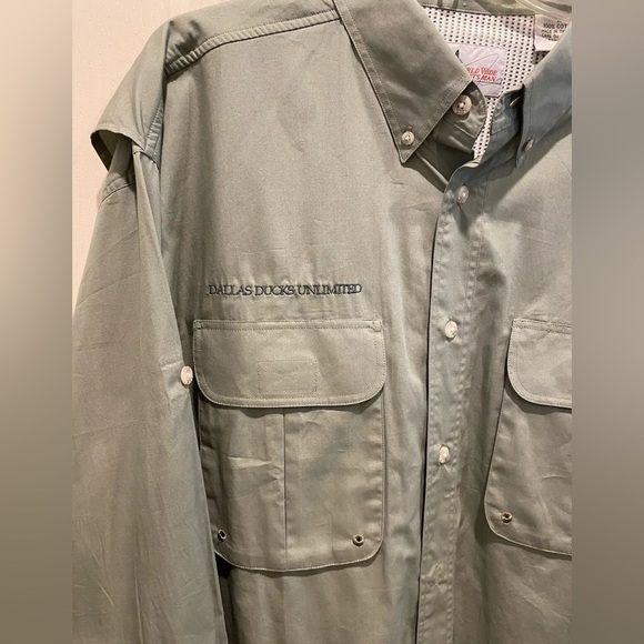 World Wide Sportsman Shirt Adult XL
Green Button Up Fisherman Fishing - Picture 3 of 12